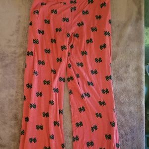 Red Lounging pants with fun bows.